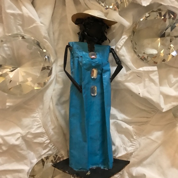 Exclusive Unique Handmade One of Kind Home Decor Bohemian Paper Collectible Doll - Picture 10 of 16